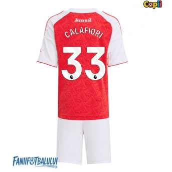 Arsenal Riccardo Calafiori #33 Echipament de Fotbal Replică 2025-26 Copii Acasa (+ Șorturi)